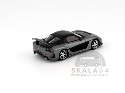 Model samochodu Mazda RX-7 VeilSide Fortune7 Grey w skali 1:64 - tył