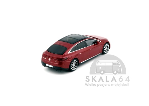 Model samochodu Mercedes-Benz EQS 580 4Matic Red Metallic w skali 1:64 - tył