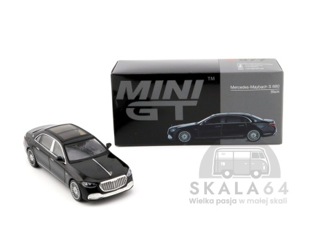 Model samochodu Mercedes-Maybach S 680 Black w skali 1:64 - pudełko