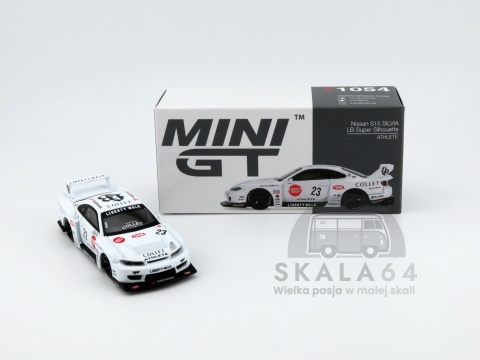 Model samochodu Nissan LB-Super Silhouette S15 Silvia Athlete w skali 1:64 - pudełko