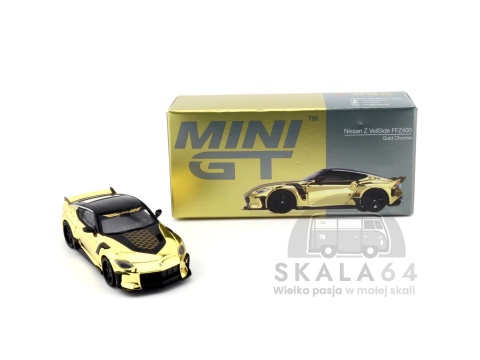 Model samochodu Nissan Z VeilSide FFZ400 Gold Chrome w skali 1:64 - pudełko