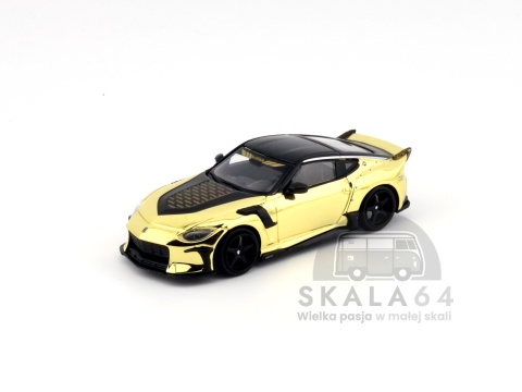 Model samochodu Nissan Z VeilSide FFZ400 Gold Chrome w skali 1:64 - przód