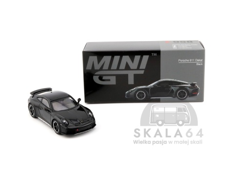 Model samochodu Porsche 911 Dakar Black w skali 1:64 - pudełko