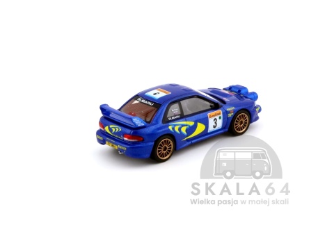 Model samochodu Subaru Impreza WRC98 #3 1998 Rally Monte-Carlo 3rd Place w skali 1:64 - tył