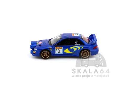 Model samochodu Subaru Impreza WRC98 #3 1998 Rally Monte-Carlo 3rd Place w skali 1:64 - bok