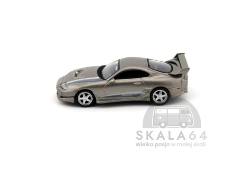 Model samochodu Toyota Supra VeilSide Combat V-II Combat Grey w skali 1:64 - bok