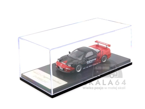Model samochodu Honda NSX NA1 Black Red ADVAN w skali 1:64 - gablotka