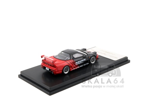Model samochodu Honda NSX NA1 Black Red ADVAN w skali 1:64 - tył