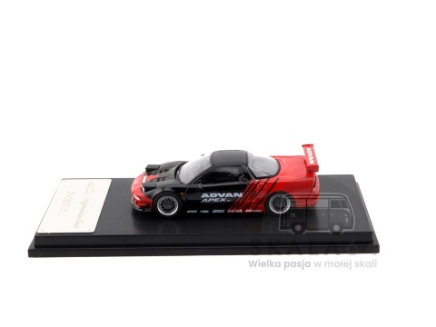 Model samochodu Honda NSX NA1 Black Red ADVAN w skali 1:64 - bok