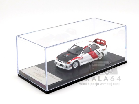 Model samochodu Mitsubishi Lancer Evolution EVO IV RALLI ART w skali 1:64 - gablotka