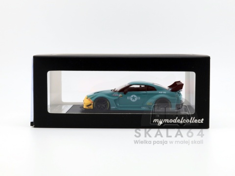Model samochodu Nissan GT-R R35 Liberty Walk Army Fighter AB-88 w skali 1:64 - pudełko