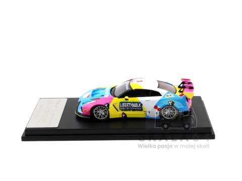 Model samochodu Nissan GT-R R35 Liberty Walk Hello Kitty Aberc Garage w skali 1:64 - bok