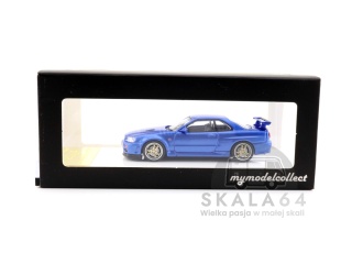 My Model Collect Nissan Skyline GT-R R34 V-Spec Bayside Blue Limited Edition - 999 sztuk 1:64