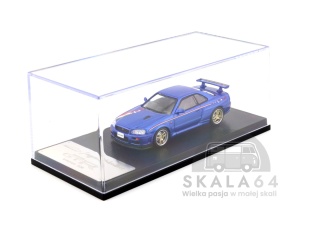 My Model Collect Nissan Skyline GT-R R34 V-Spec Nismo Livery Blue 1:64