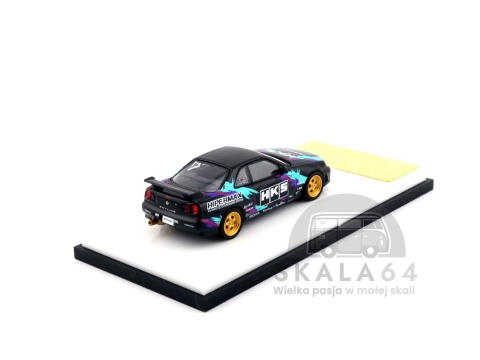 Model samochodu Nissan Skyline R34 25GT Turbo HKS w skali 1:64 - tył