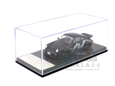 Model samochodu Porsche 911 RWB 930 RAUH-Welt Akira Nakai Black w skali 1:64 - gablotka