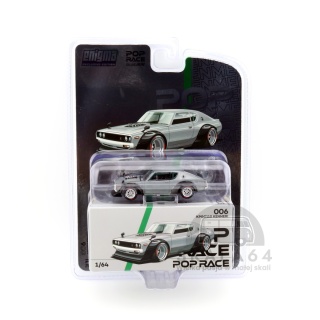 POP RACE Nissan Skyline KPGC110 Kenmeri Raw Material Enigma Exclusive Edition #006 1:64