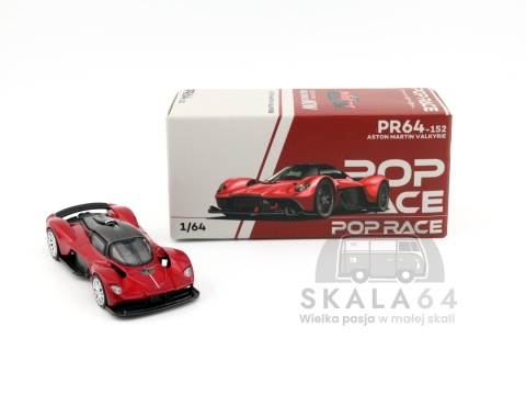 Model samochodu Aston Martin Valkyrie Supernova Red w skali 1:64 - pudełko