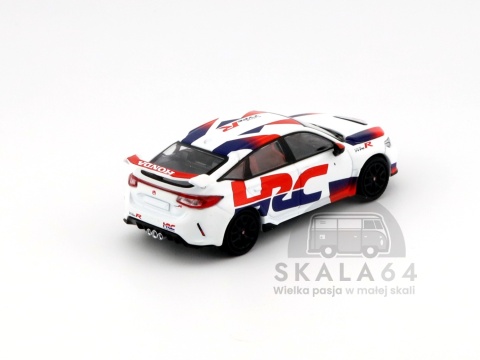 Model samochodu Honda Civic Type R FL5 HRC White Red Blue w skali 1:64 - tył
