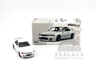 POP RACE PR64-157 Nissan Skyline GTR R32 Crystal White PR64-0157 1:64