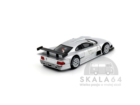 Model samochodu Mercedes-Benz CLK-GTR Silver w skali 1:64 - tył