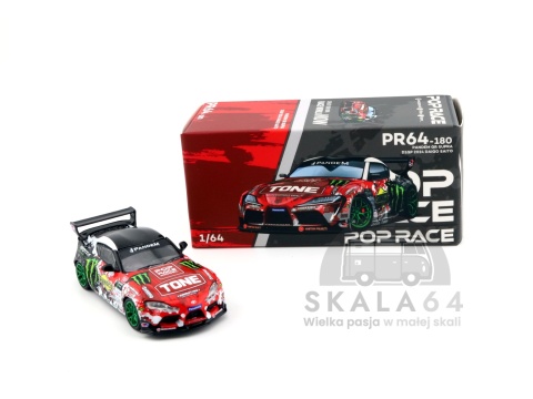 Model samochodu Toyota Supra A90 Pandem GR D1GP 2024 Daigo Saito w skali 1:64 - pudełko