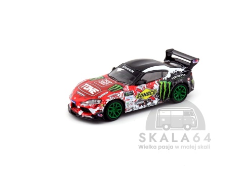 Model samochodu Toyota Supra A90 Pandem GR D1GP 2024 Daigo Saito w skali 1:64 - przód
