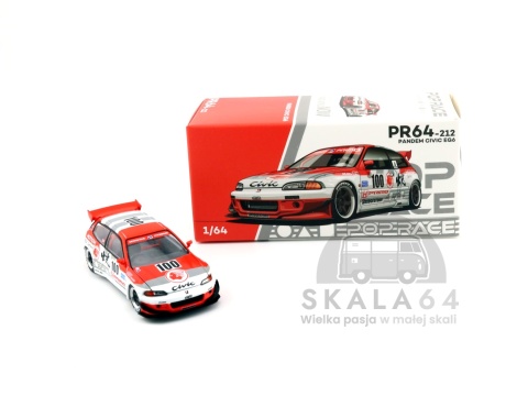 Model samochodu Honda Pandem Civic EG6 Idemitsu Motion Infinite wskali 1:64 - pudełko