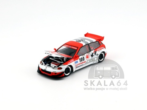 Model samochodu Honda Pandem Civic EG6 Idemitsu Motion Infinite wskali 1:64 - maska