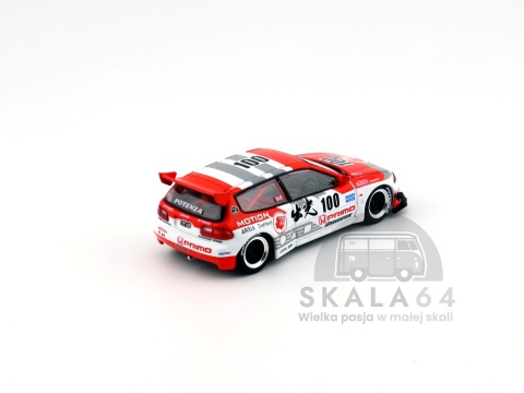 Model samochodu Honda Pandem Civic EG6 Idemitsu Motion Infinite wskali 1:64 - tył