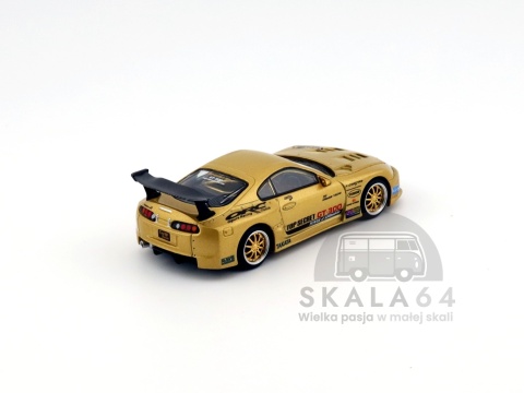 Model samochodu Toyota Supra A80 Top Secret GT300 Gold w skali 1:64 - tył