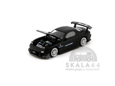 Model samochodu Mazda RX7 Re Amemiya Widebody Gun Metal w skali 1:64 - maska