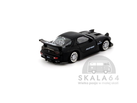 Model samochodu Mazda RX7 Re Amemiya Widebody Gun Metal w skali 1:64 - tył