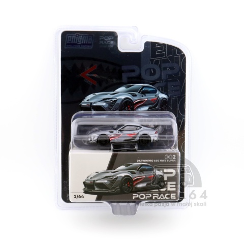 Model samochodu Toyota Supra A90 Darwin Pro 66G NWB Grey Metallic Enigma Exclusive Edition w skali 1:64