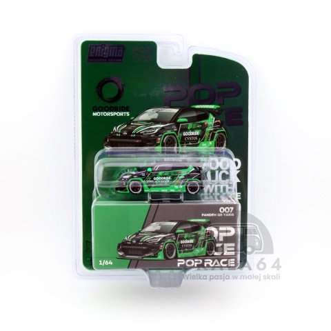 Model samochodu Toyota Yaris Pandem GR Motorsports Green / Black Enigma Exclusive Edition w skali 1:64