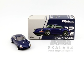 POP RACE PR64-100 Porsche Singer Monaco Midnight Blue PR640100