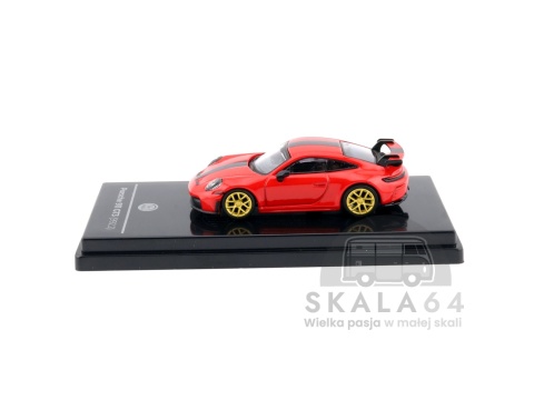 Model samochodu 2025 Porsche 911 GT3 992.2 Guards Red w skali 1:64 - bok