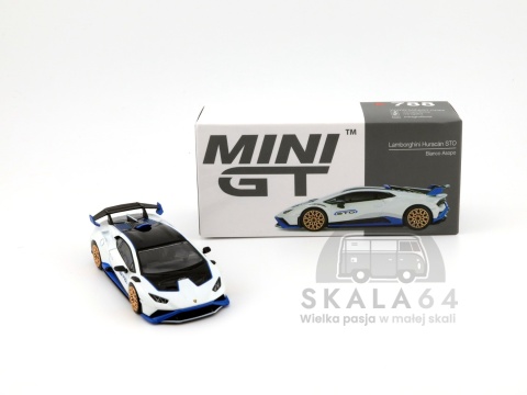 Model samochodu Lamborghini Huracan STO Bianco Asopo w skali 1:64 - pudełko