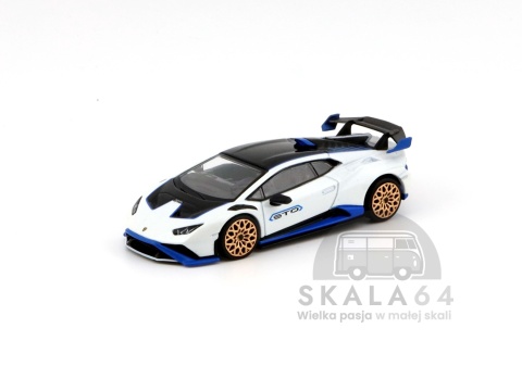 Model samochodu Lamborghini Huracan STO Bianco Asopo w skali 1:64 - przód