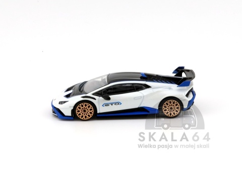 Model samochodu Lamborghini Huracan STO Bianco Asopo w skali 1:64 - bok