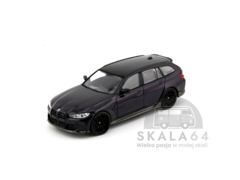 Model samochodu BMW M3 M Performance Touring Daytona Violet w skali 1:64 - przód