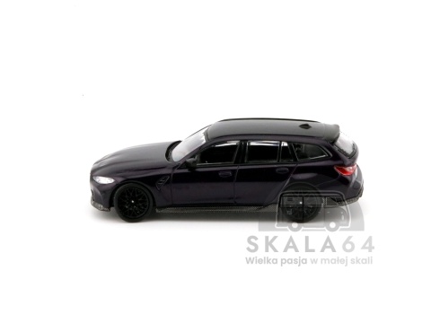 Model samochodu BMW M3 M Performance Touring Daytona Violet w skali 1:64 - bok