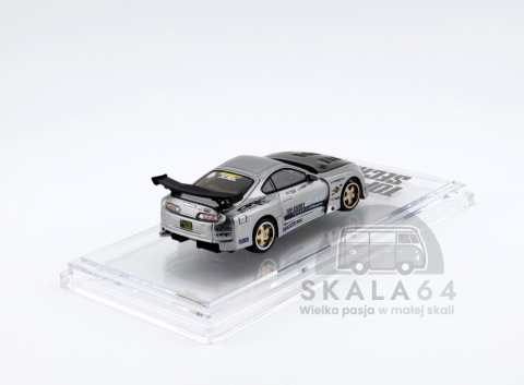 Model samochodu Toyota Supra A80 GT-300 Top Secret Silver Manila International Auto Show w skali 1:64 - tył