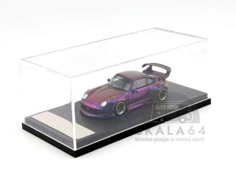 Model samochodu Porsche 911 RWB 993 Chameleon w skali 1:64 - gablotka