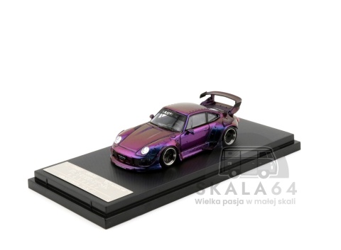 Model samochodu Porsche 911 RWB 993 Chameleon w skali 1:64 - przód