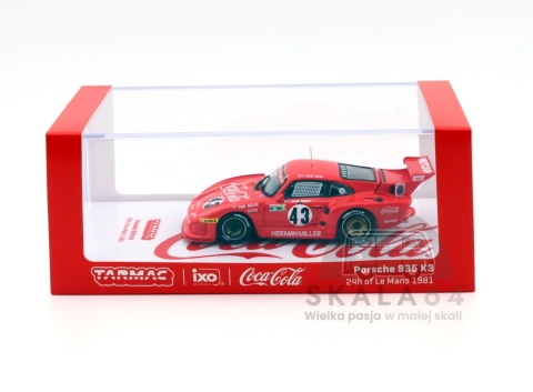 Model samochodu Porsche 935 K3 24h of Le Mans 1981 Akin Miller Siebert Coca-Cola w skali 1:64 - pudełko