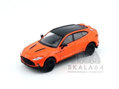 Model samochodu Aston Martin DBX 707 Cosmos Orange w skali 1:64 - przód
