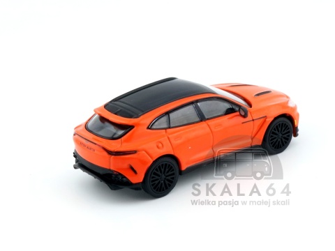 Model samochodu Aston Martin DBX 707 Cosmos Orange w skali 1:64 - tył