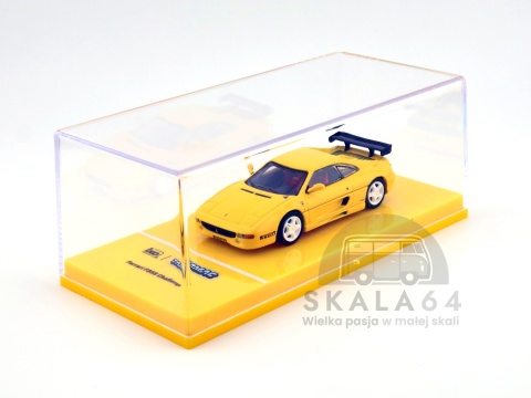 Model samochodu Ferrari F355 Challenge Yellow w skali 1:64 - gablotka