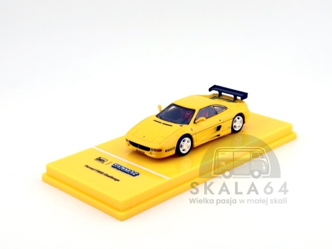 Model samochodu Ferrari F355 Challenge Yellow w skali 1:64 - przód